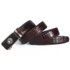 New crocodile-patterned alloy self-locking belt for business men, a best-selling product at street stalls, factory direct sales belt Item Picture